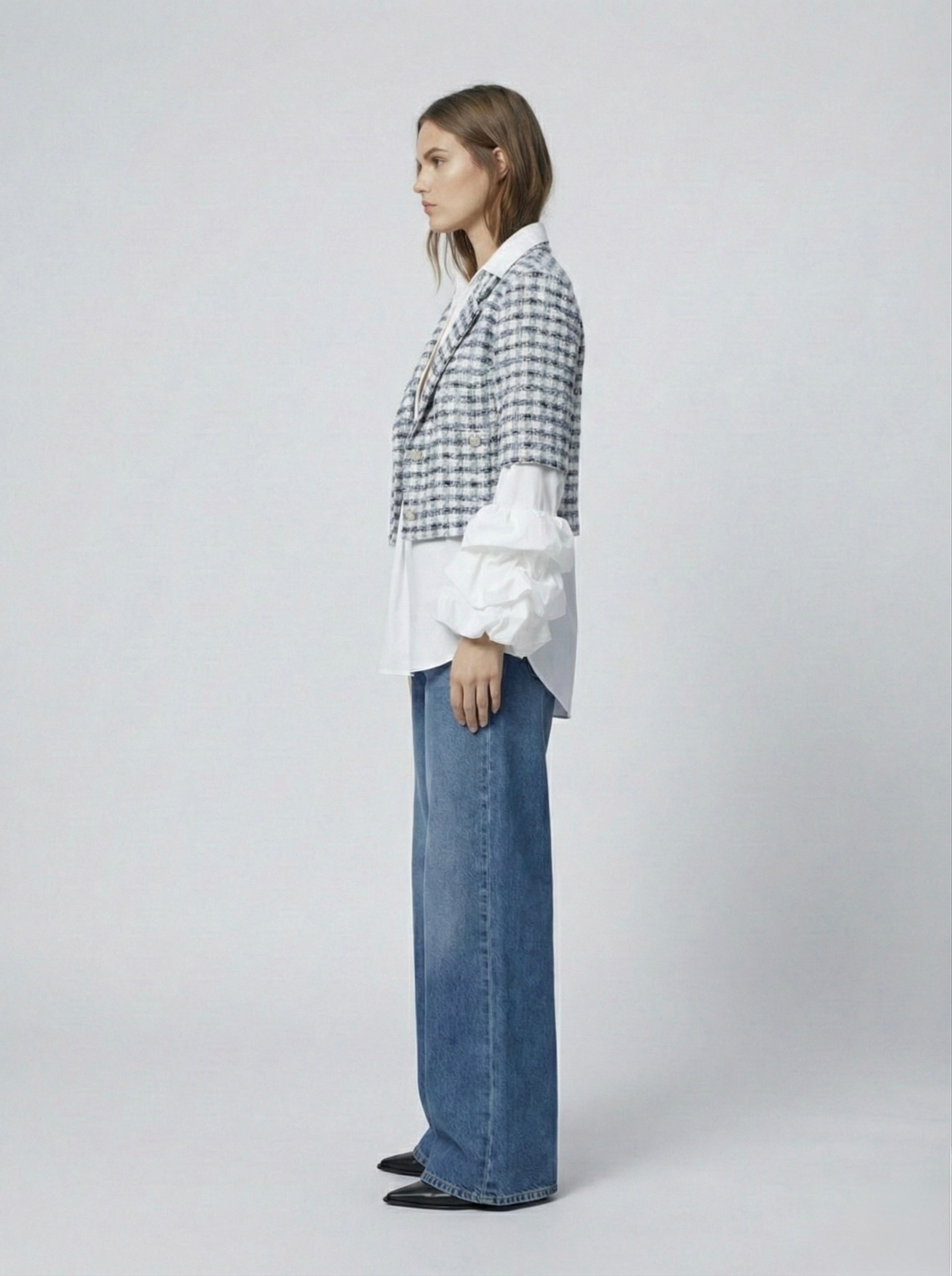 Blazer crop tweed Zara