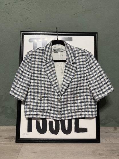 Blazer crop tweed Zara