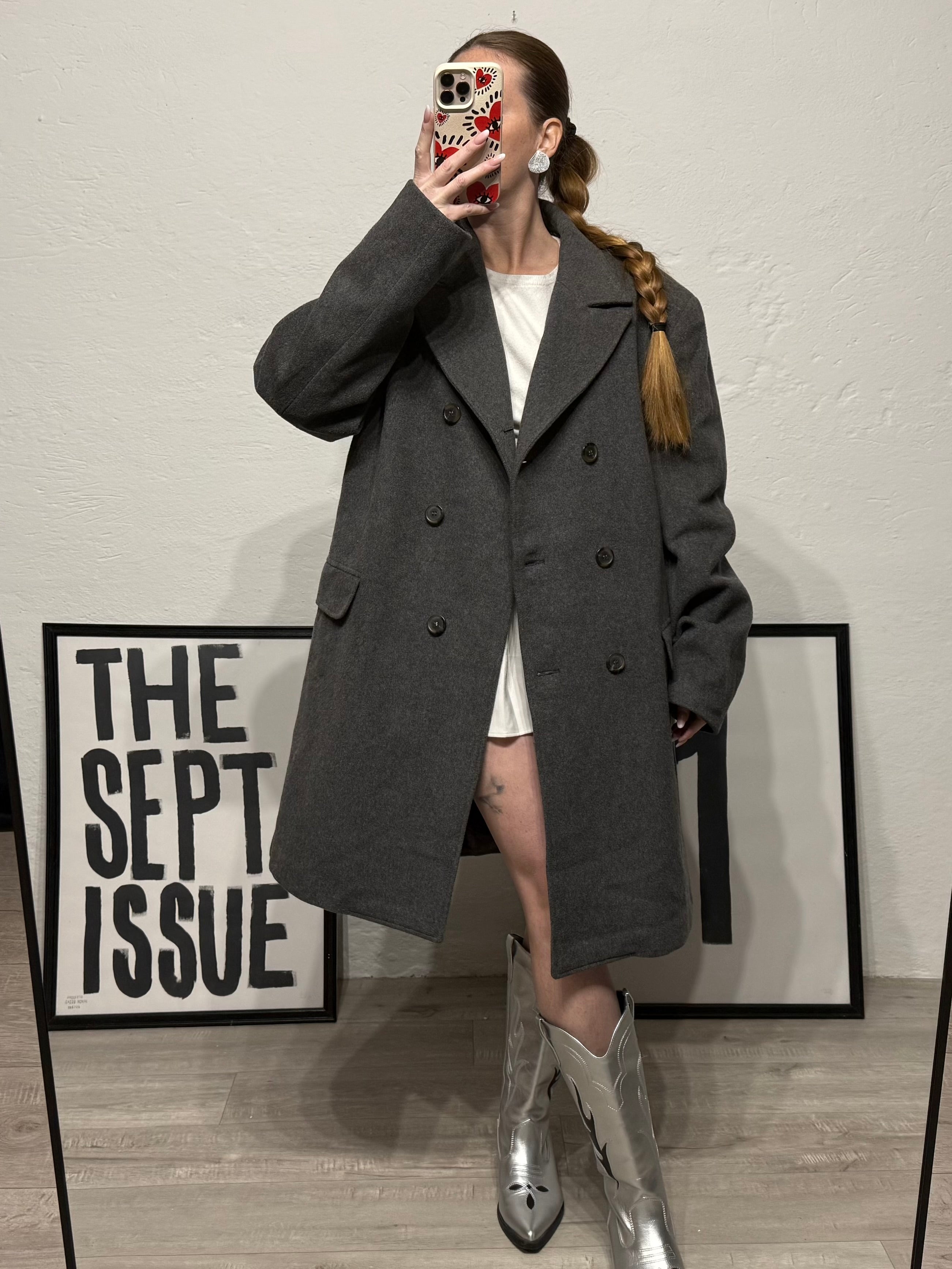 Cappotto doppiopetto vintage 100% lana