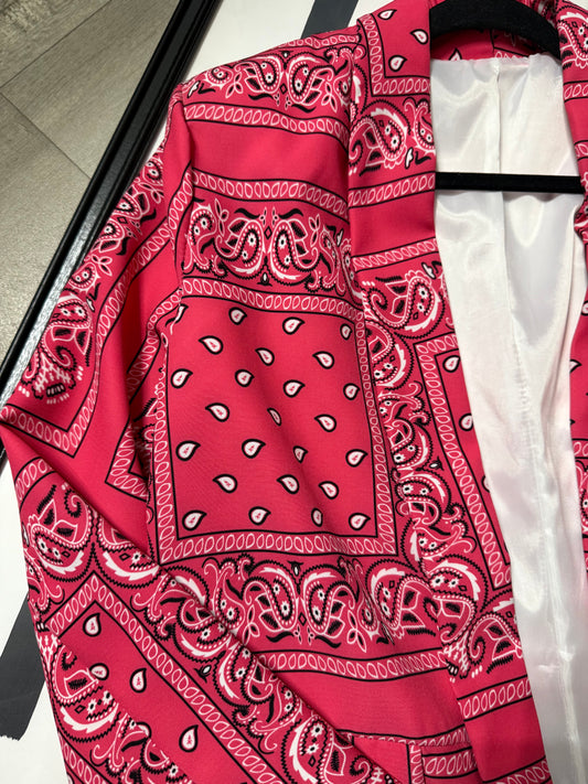 Blazer fantasia paisley fucsia