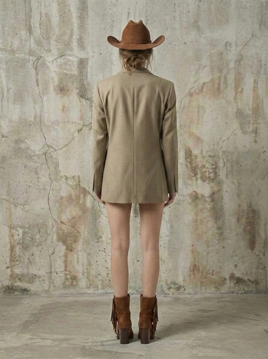 Blazer frange ‘boho chic’ reworked