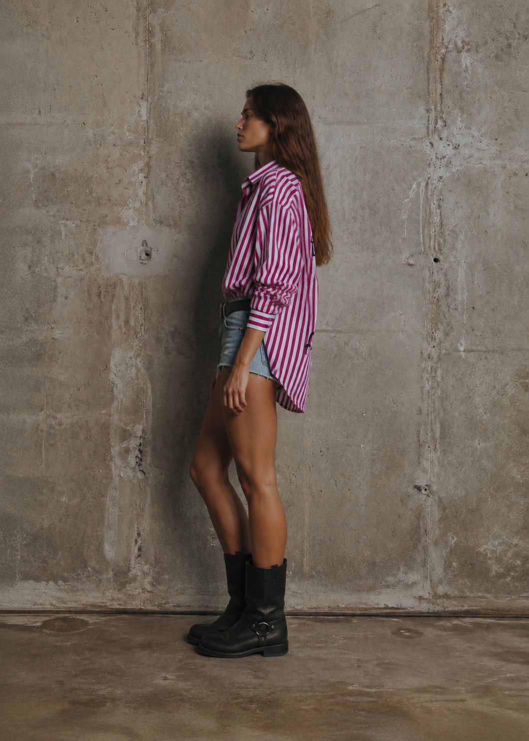 Camicia righe ‘Thank god I’m fabulous’ reworked