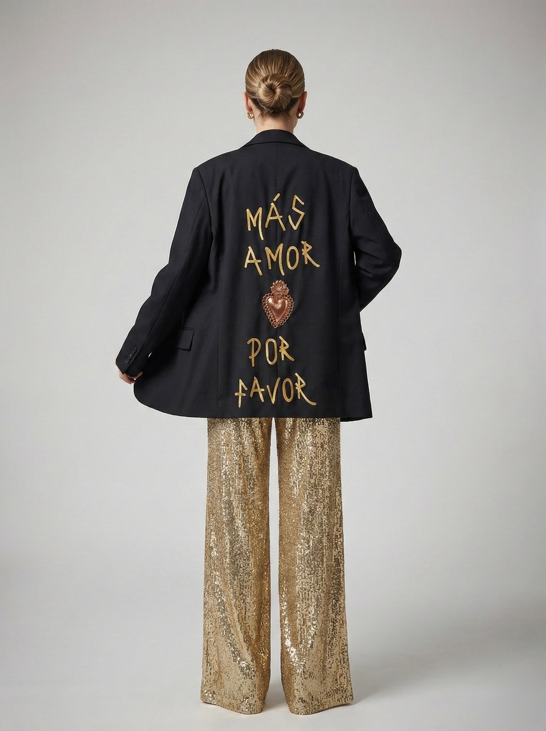 Blazer ‘Más amor por favor’ Sacré-Cœur handmade