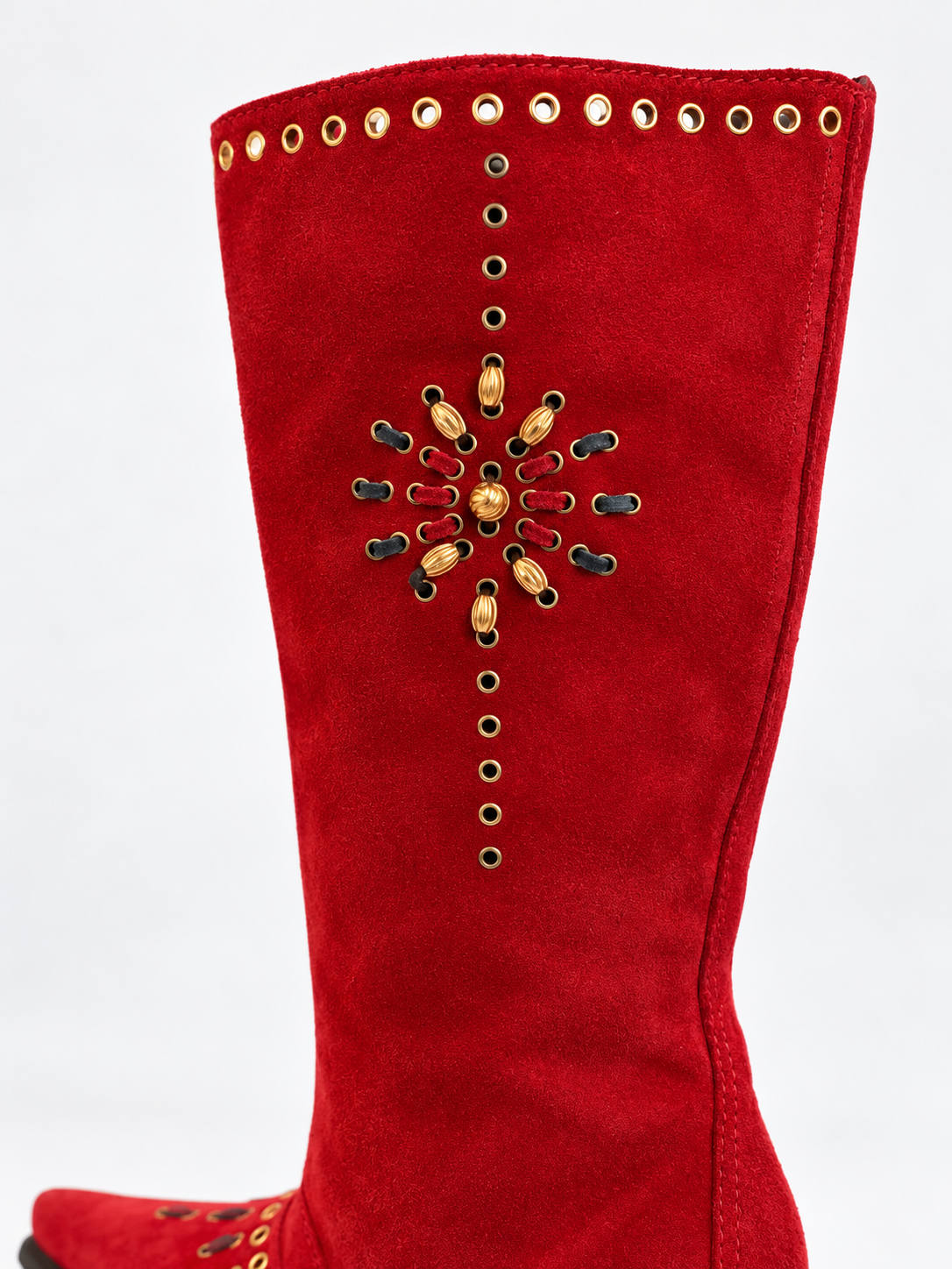 Stivale tacco vintage scamosciato Casadei