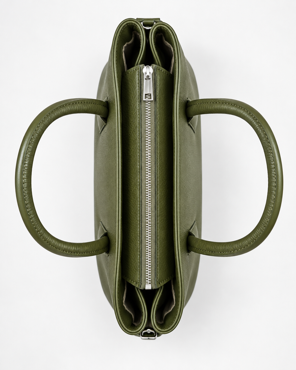 Borsa in Vera Pelle Verde Oliva Made in Italy