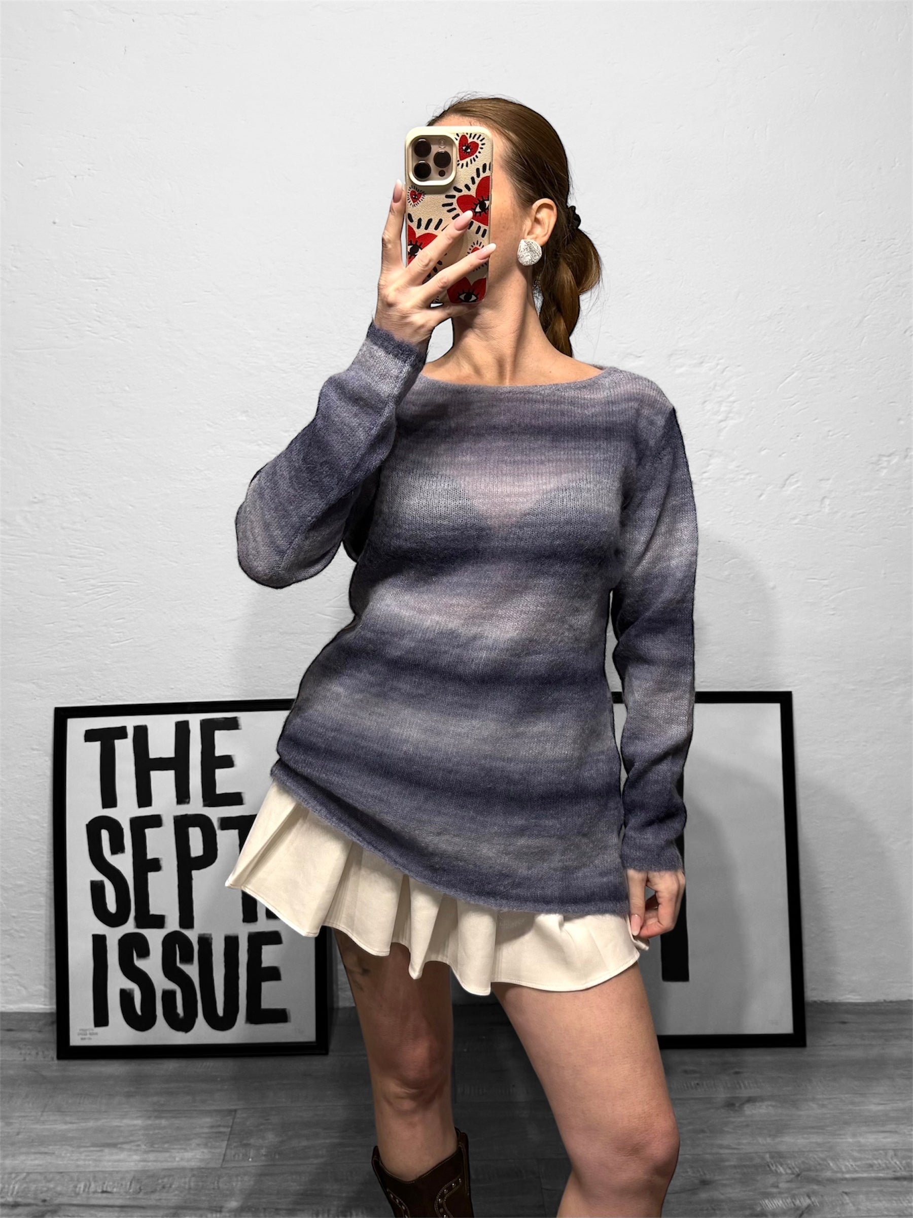 Maglioncino mohair righe Elena Miro