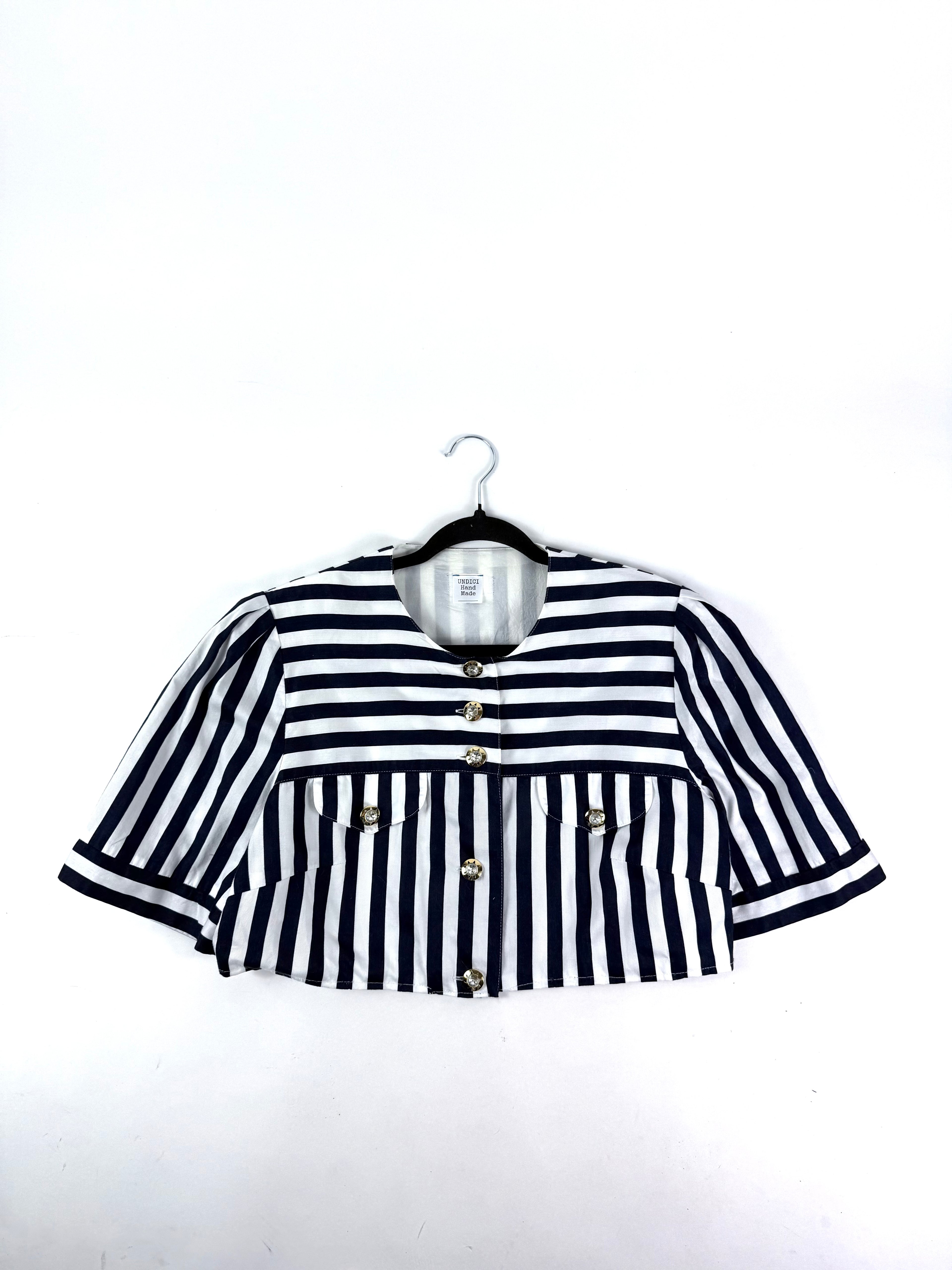 Blazer cropped righe tg.L