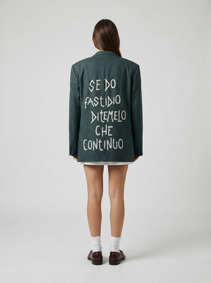 Blazer pied de poule ‘Se do fastidio’ handmade