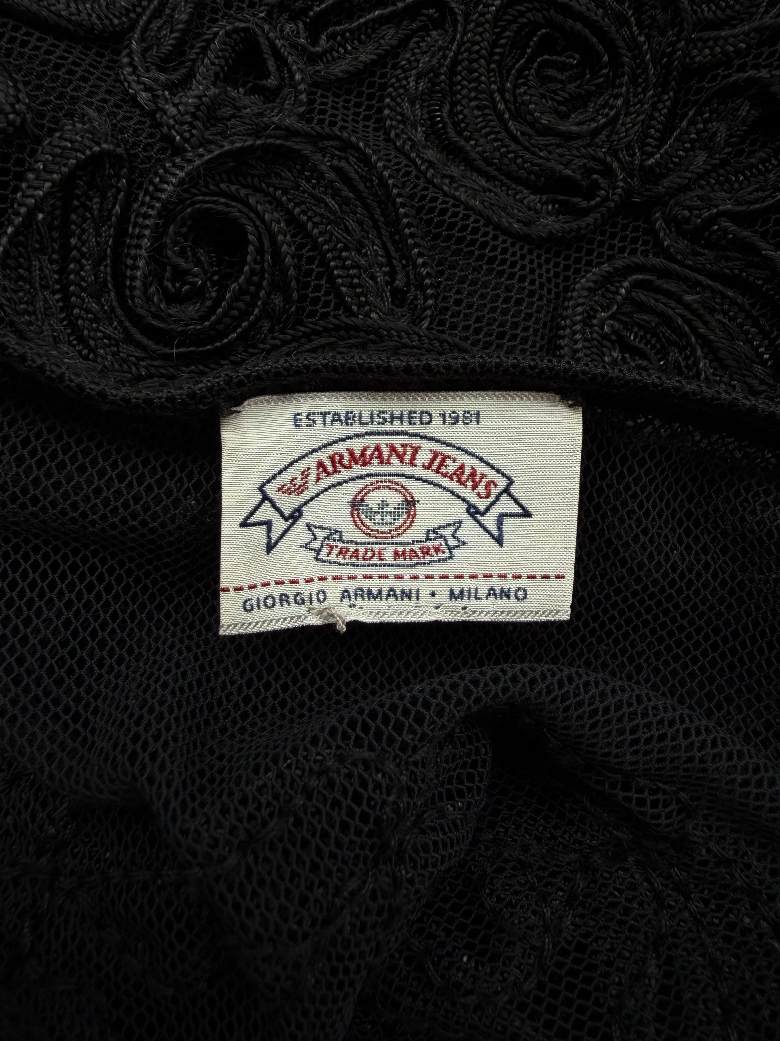Top pizzo ricamato Armani