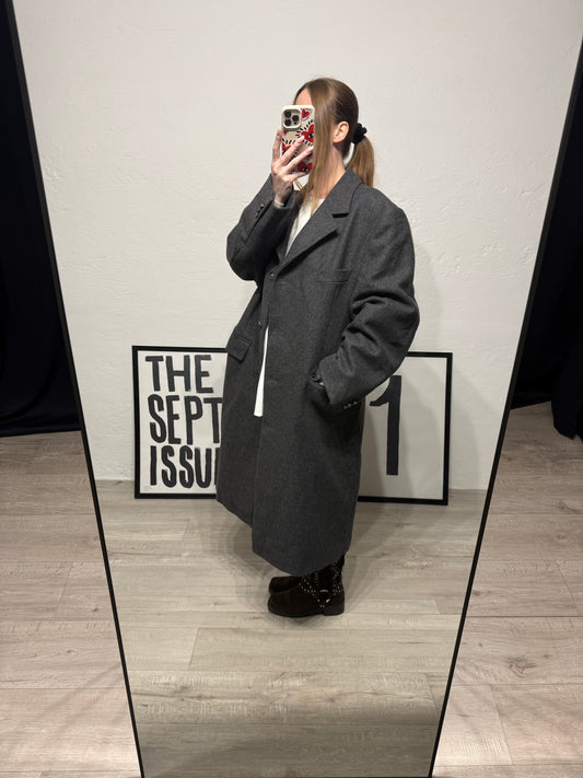 Cappotto monopetto vintage 80% lana