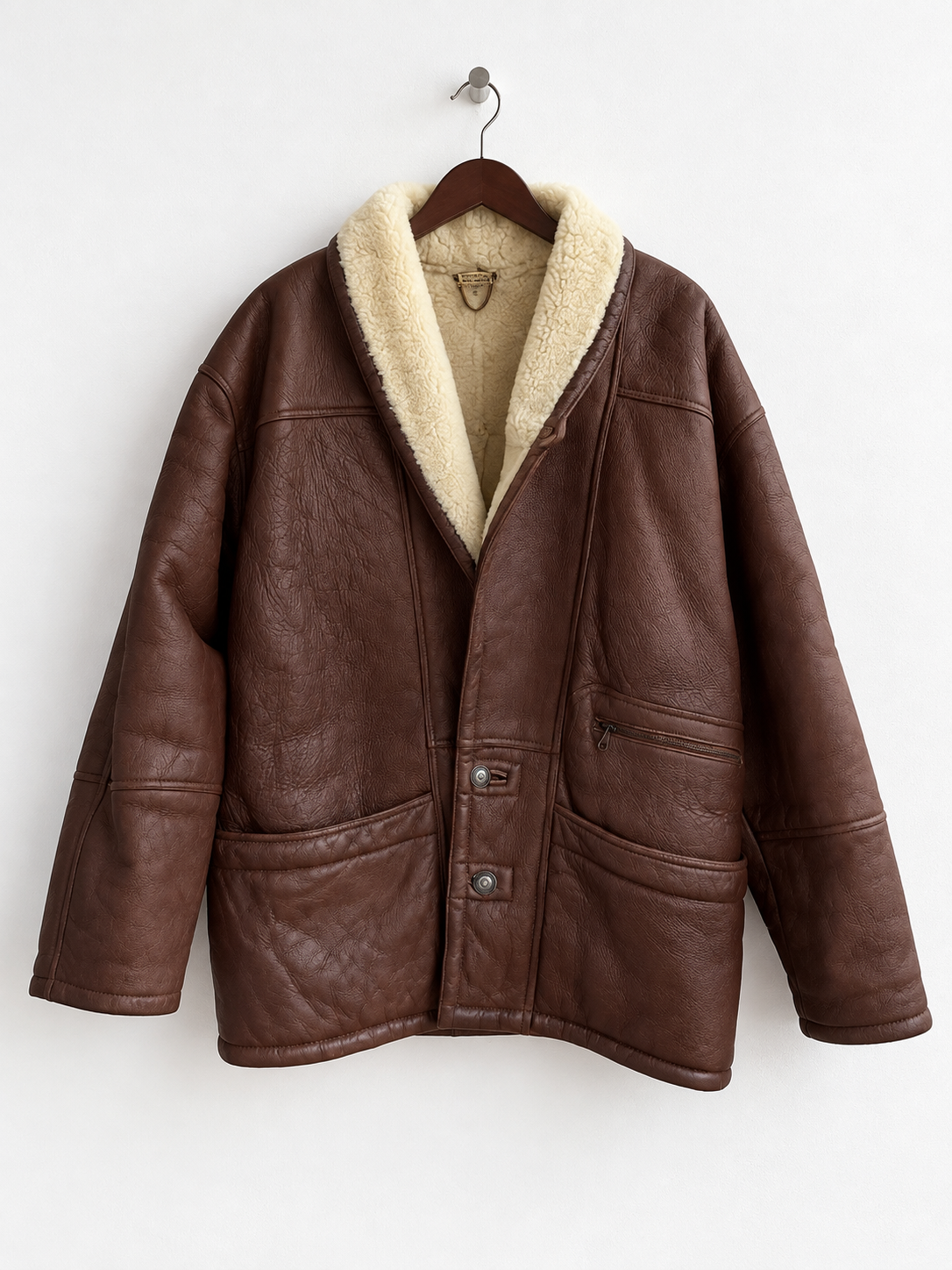Cappotto montone shearling vintage