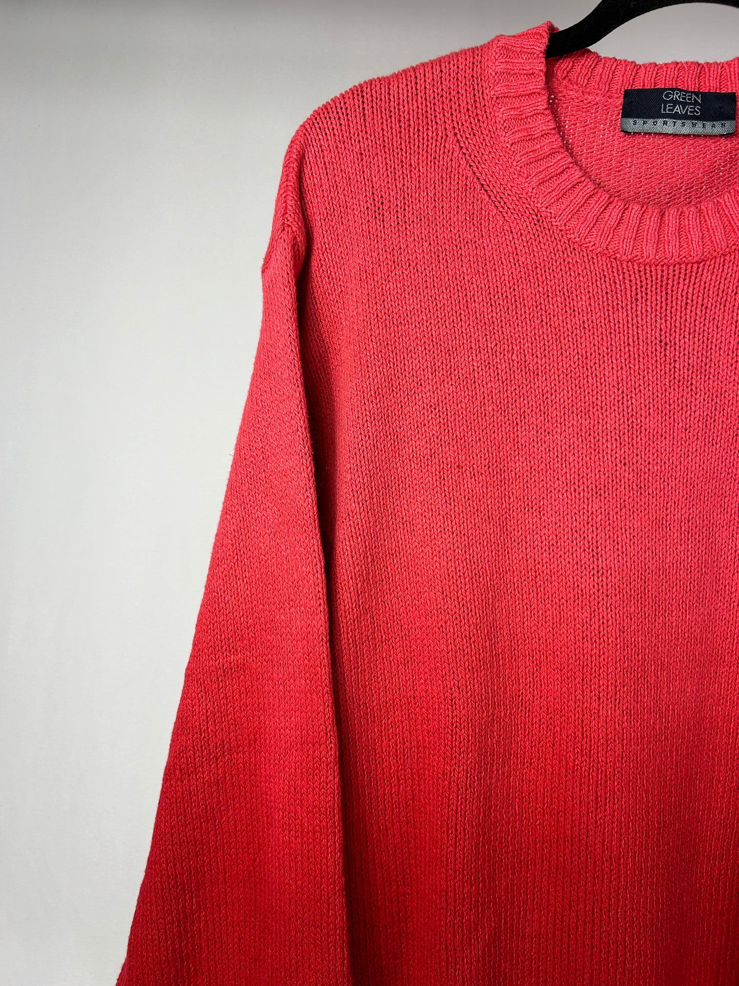 Pull girocollo degradè corallo rosso tg.L