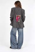 Blazer micro gessato ‘Pink Panther’ handmade