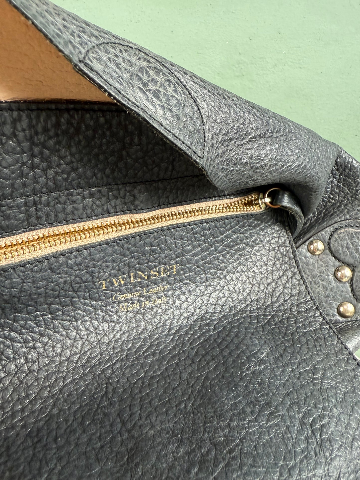 Shopper in pelle Twinset