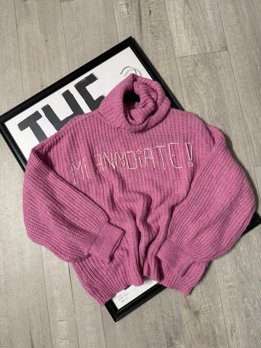Maglioncino dolcevita ‘Mi Annoiate’
