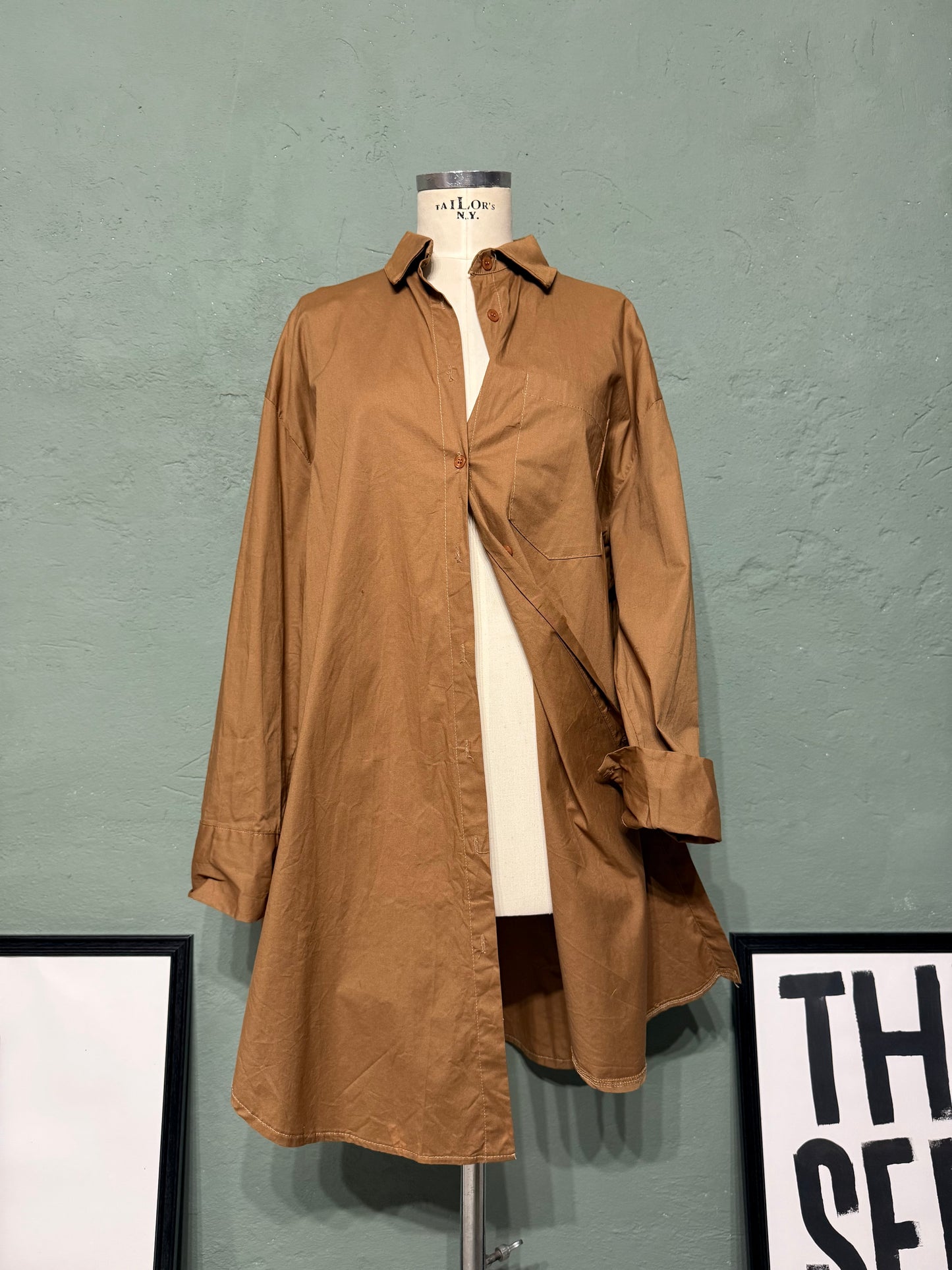 Maxi camicia handmade ‘Monroe’ tg.L