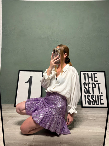 Minigonna paillettes lavanda Aniye By tg.M