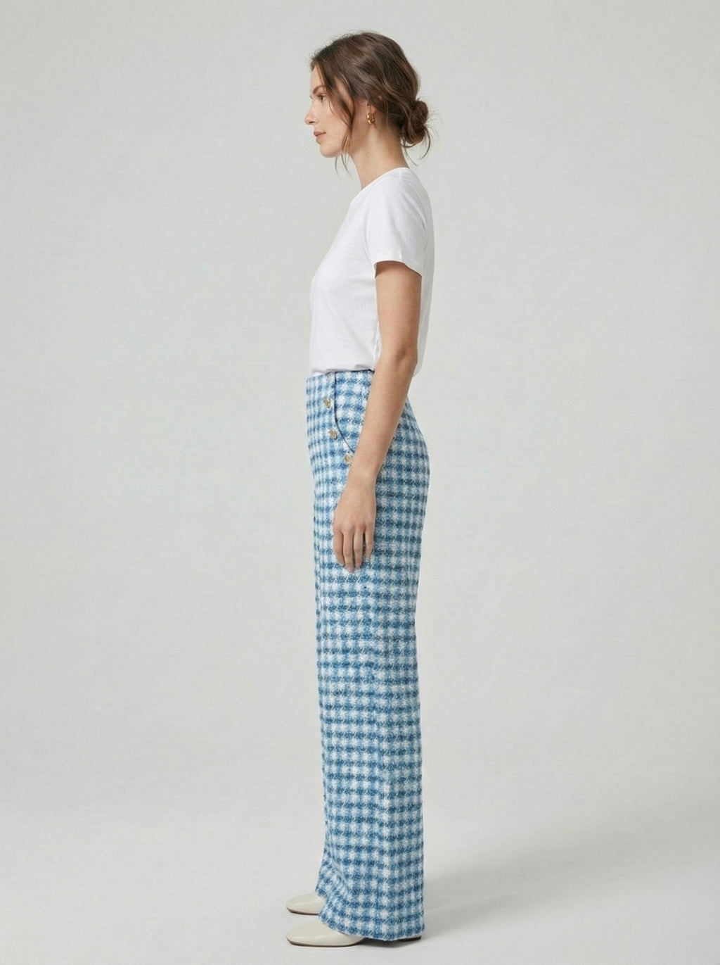Pantalone palazzo tweed