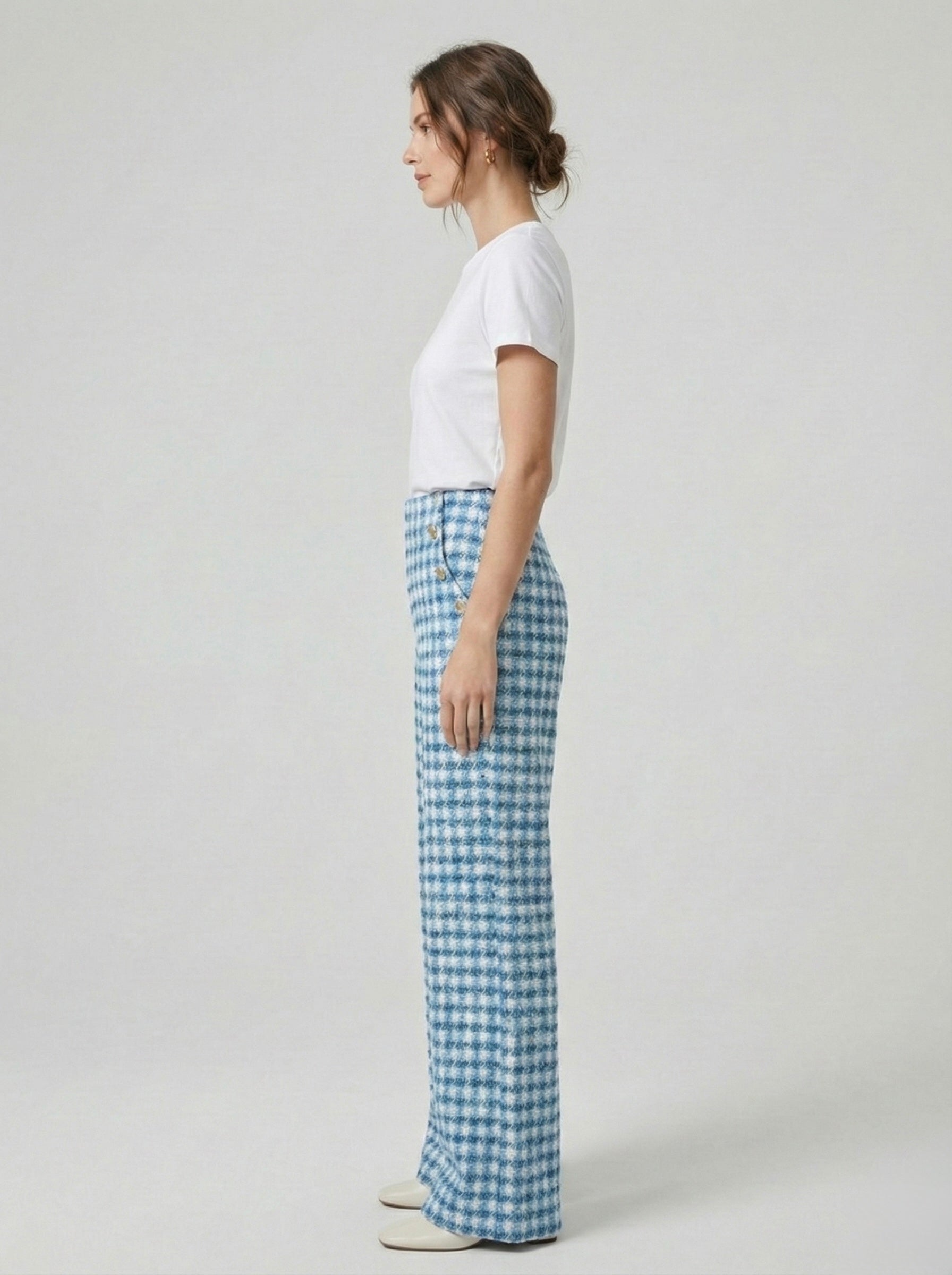 Pantalone palazzo tweed