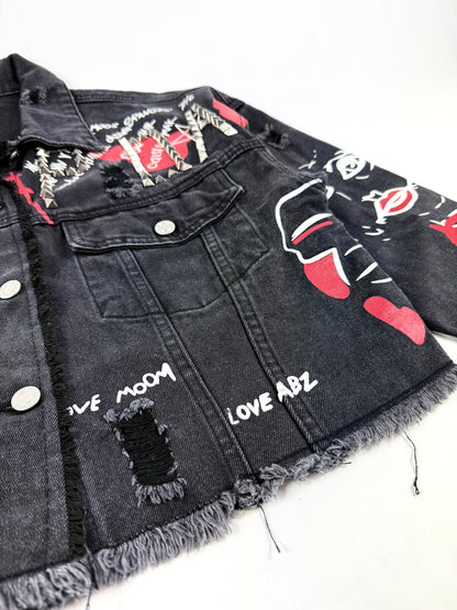 Giacca denim scritte tg.M