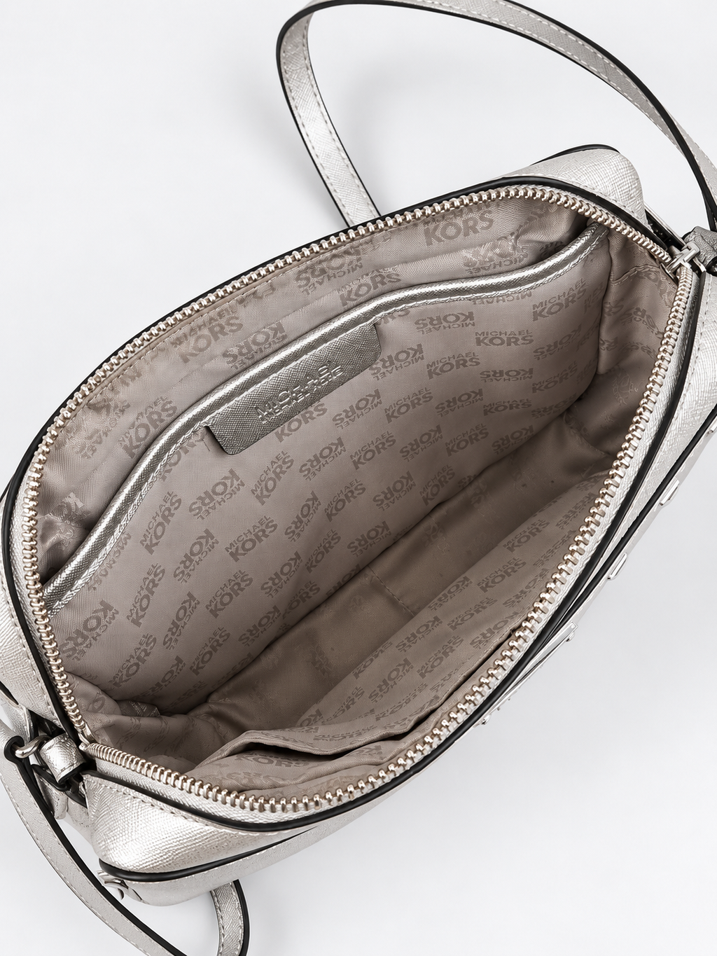 Borsa Michael Kors Crossbody Argento con Borchie