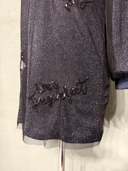 Abito/maxi maglia !M?ERFECT lurex scritte
