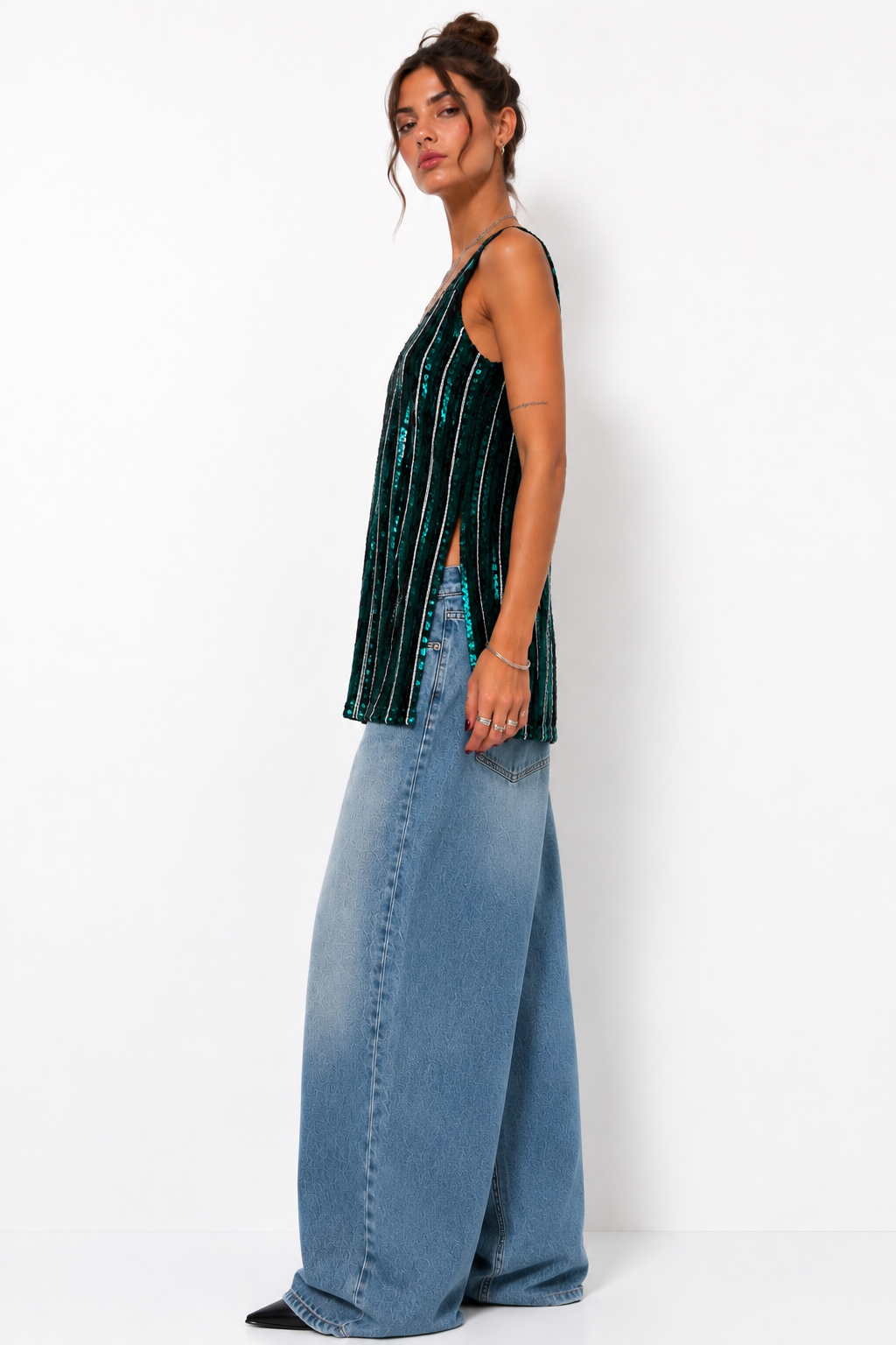 Maxi top paillettes