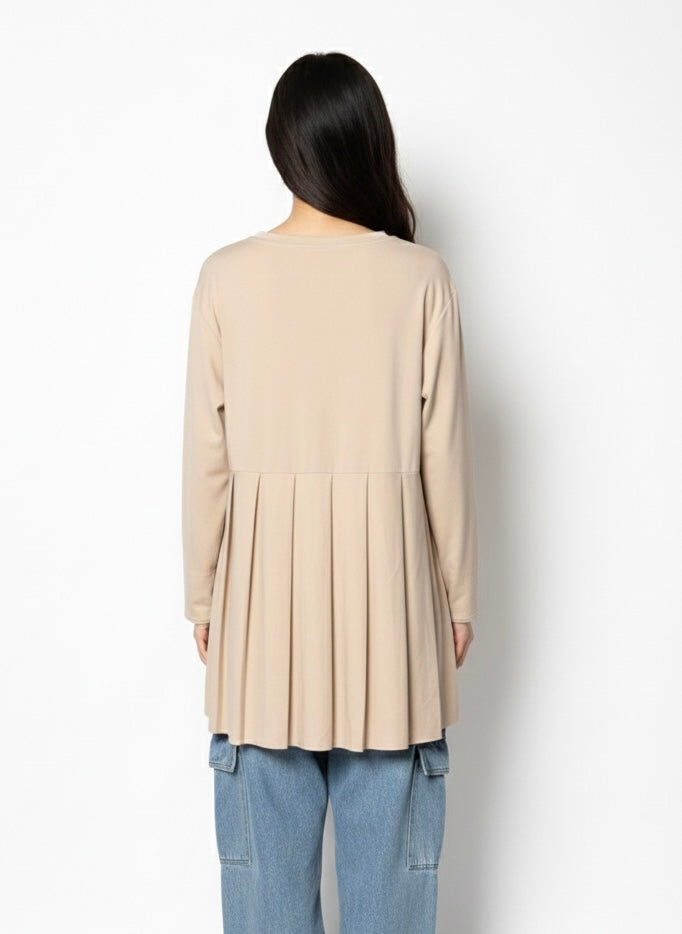 Maglia asimmetrica plisse Background