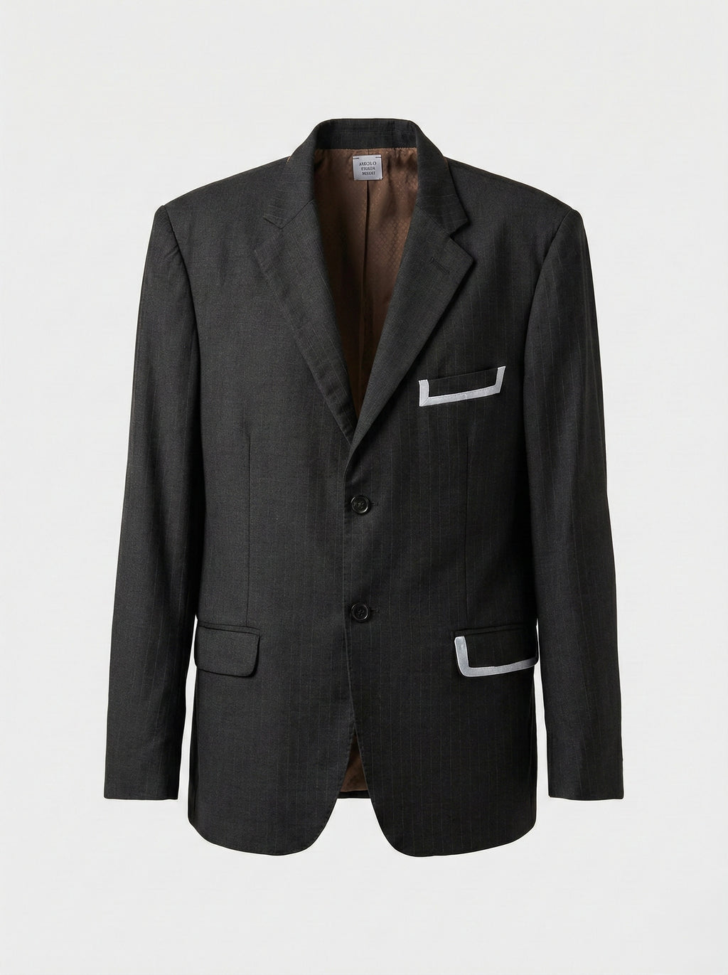 Blazer gessato ‘Non è bello’ handmade