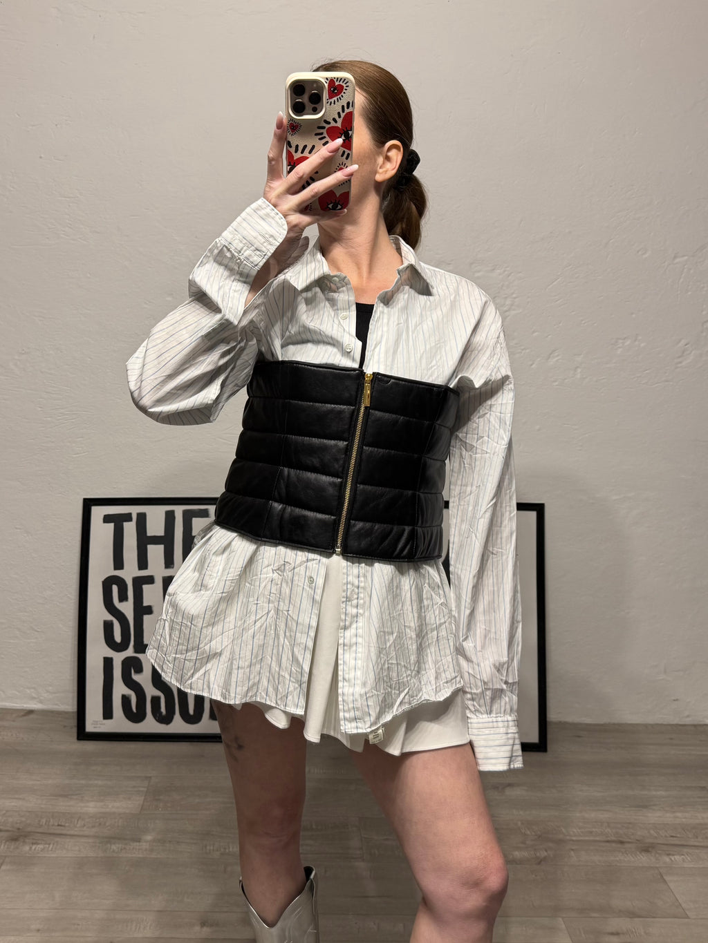 Top trapuntato similpelle Stella McCartney