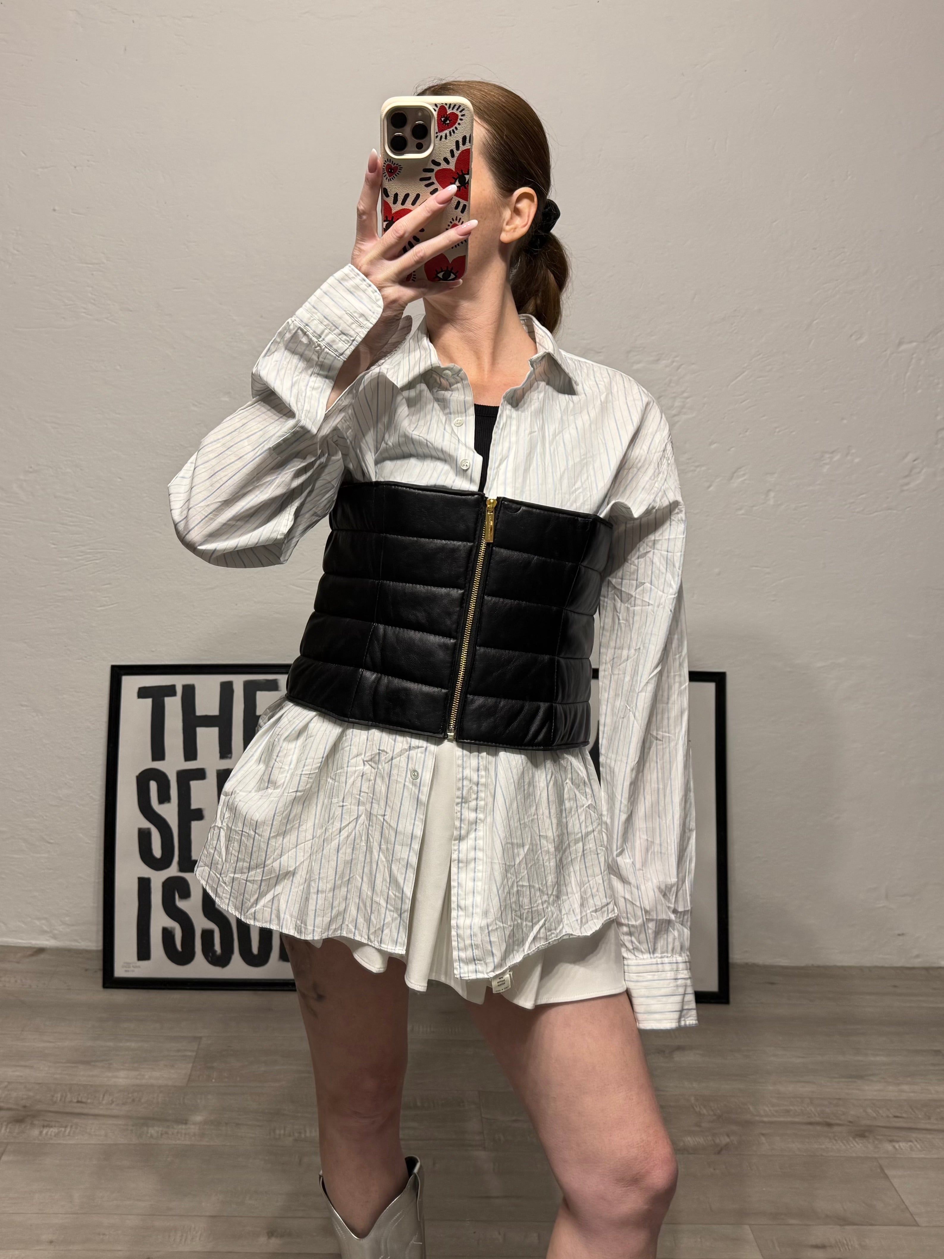 Top trapuntato similpelle Stella McCartney