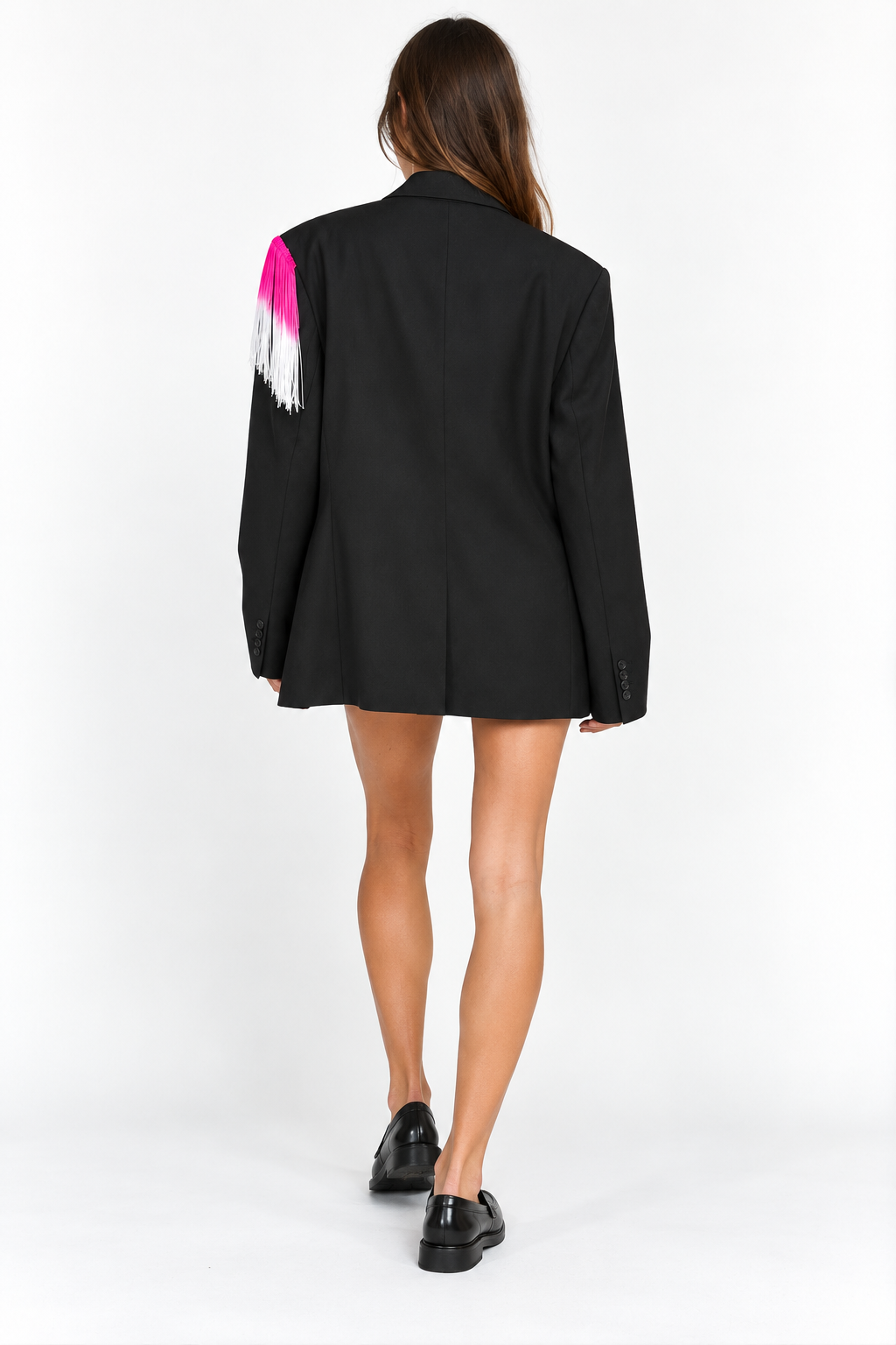 Blazer vintage frange ‘Flamingo Rodeo’