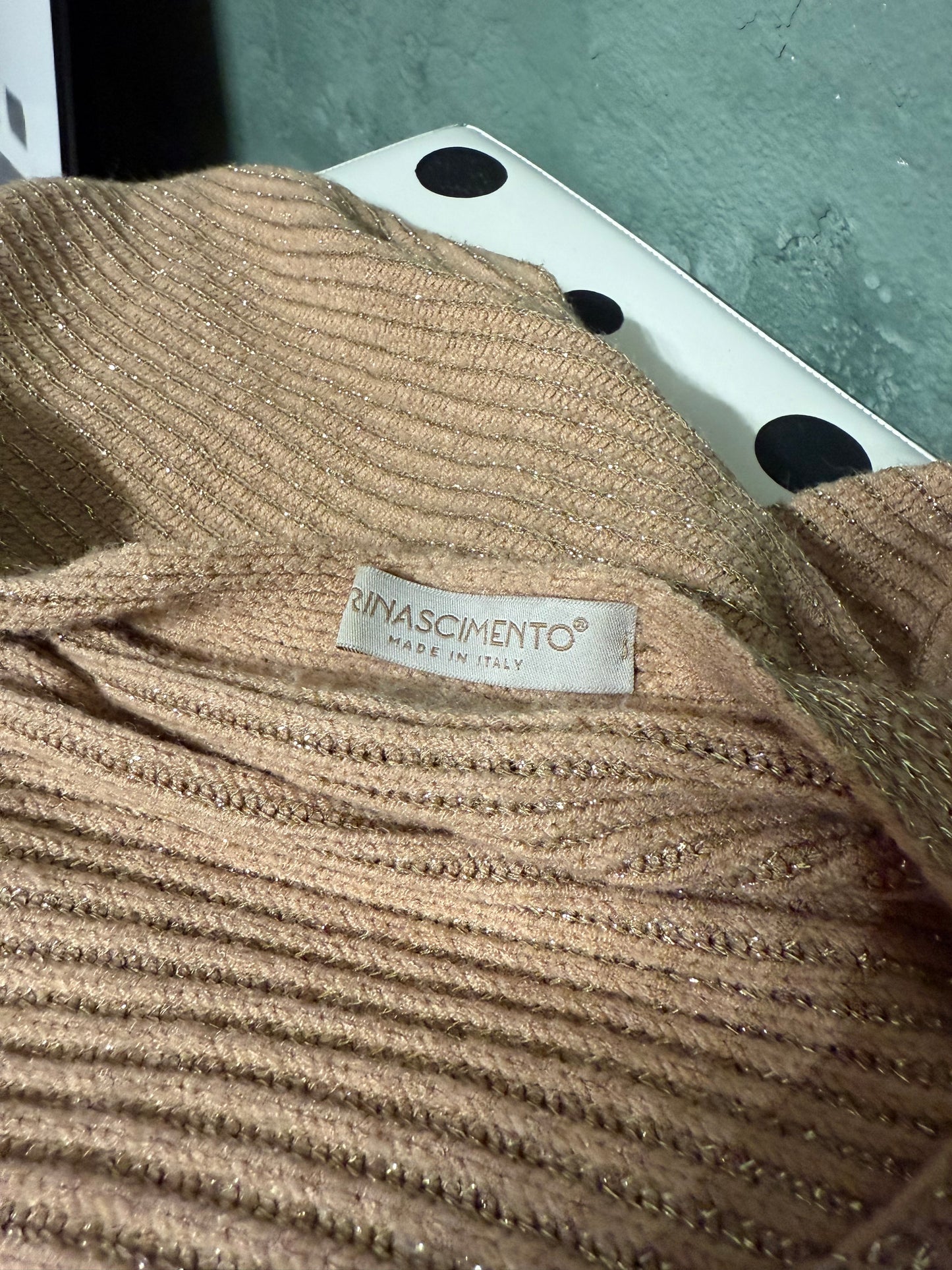 Maglioncino asimmetrico lurex Rinascimento