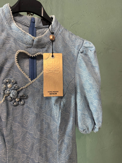 Abito tubino denim cuore tg.S