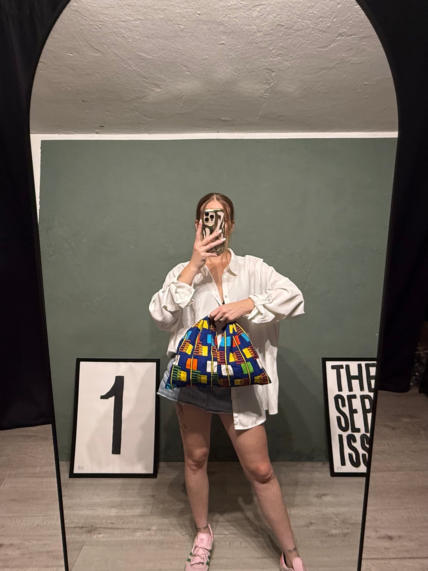 Borsa nodo ‘Electric Blocks’ handmade