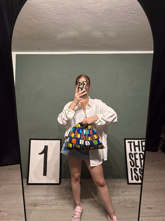 Borsa nodo ‘Electric Blocks’ handmade