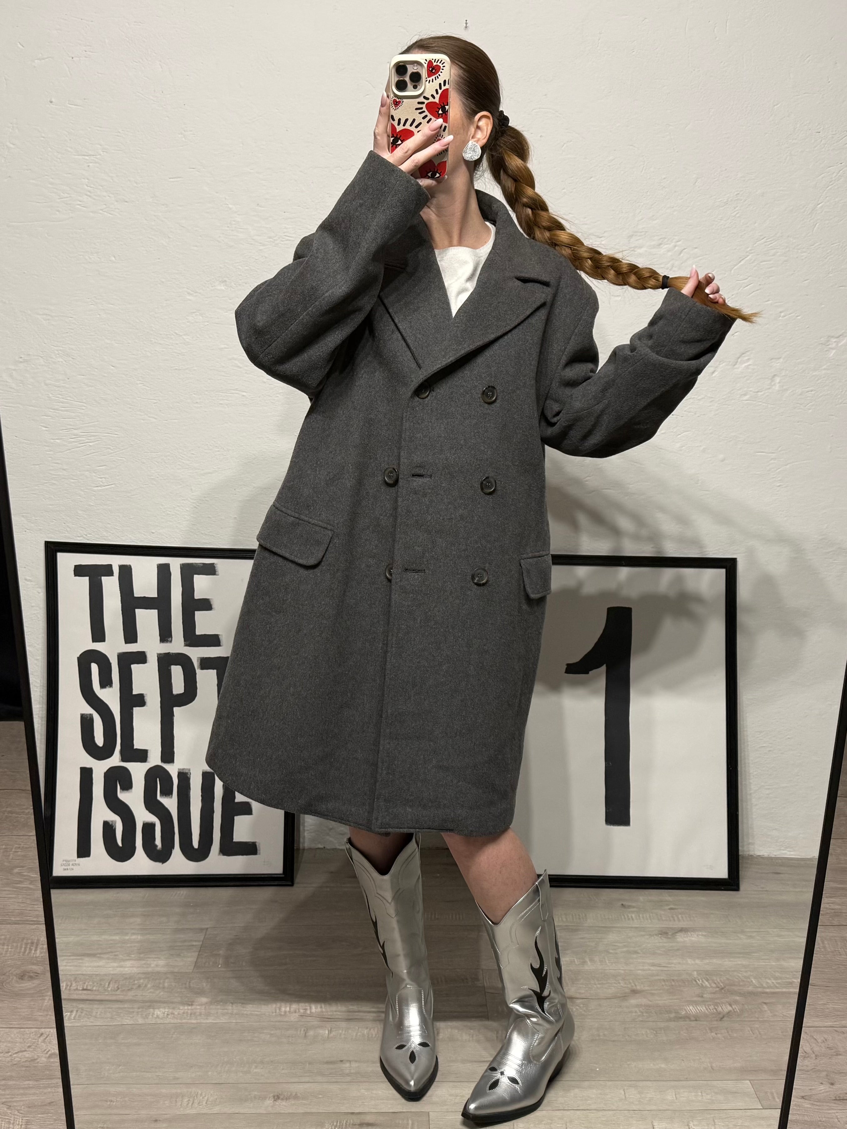 Cappotto doppiopetto vintage 100% lana
