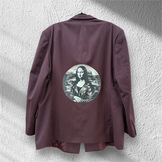 Blazer burgundy doppiopetto ‘Gioconda’ handmade