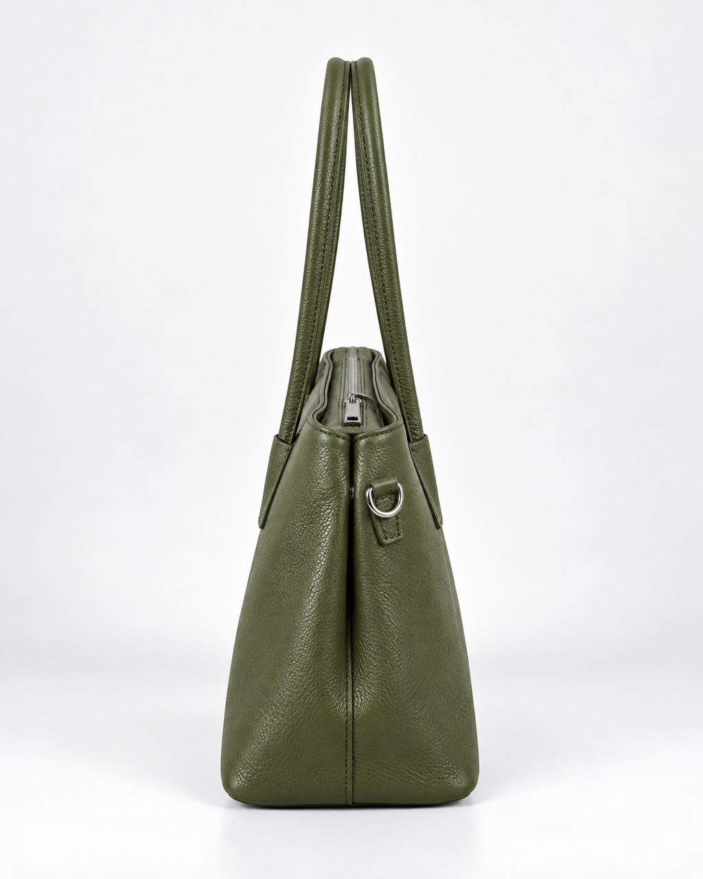 Borsa in Vera Pelle Verde Oliva Made in Italy
