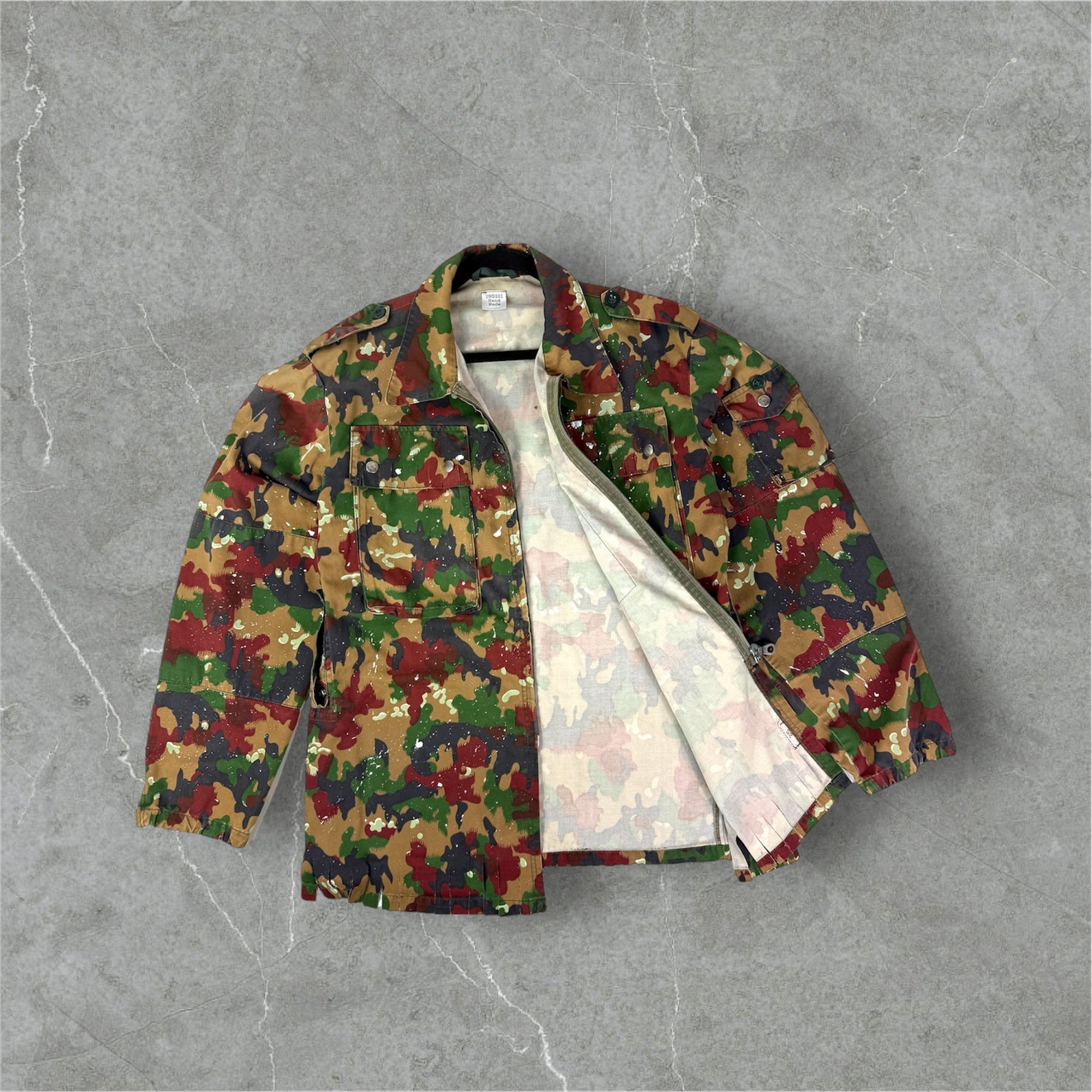 Giacca militare zip ‘Born to be wild’