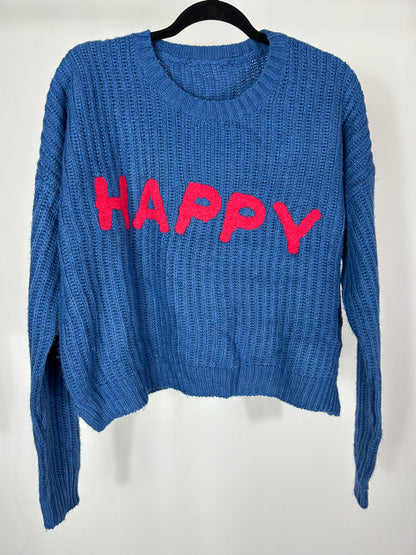 Pull tricot ‘Happy tg.M