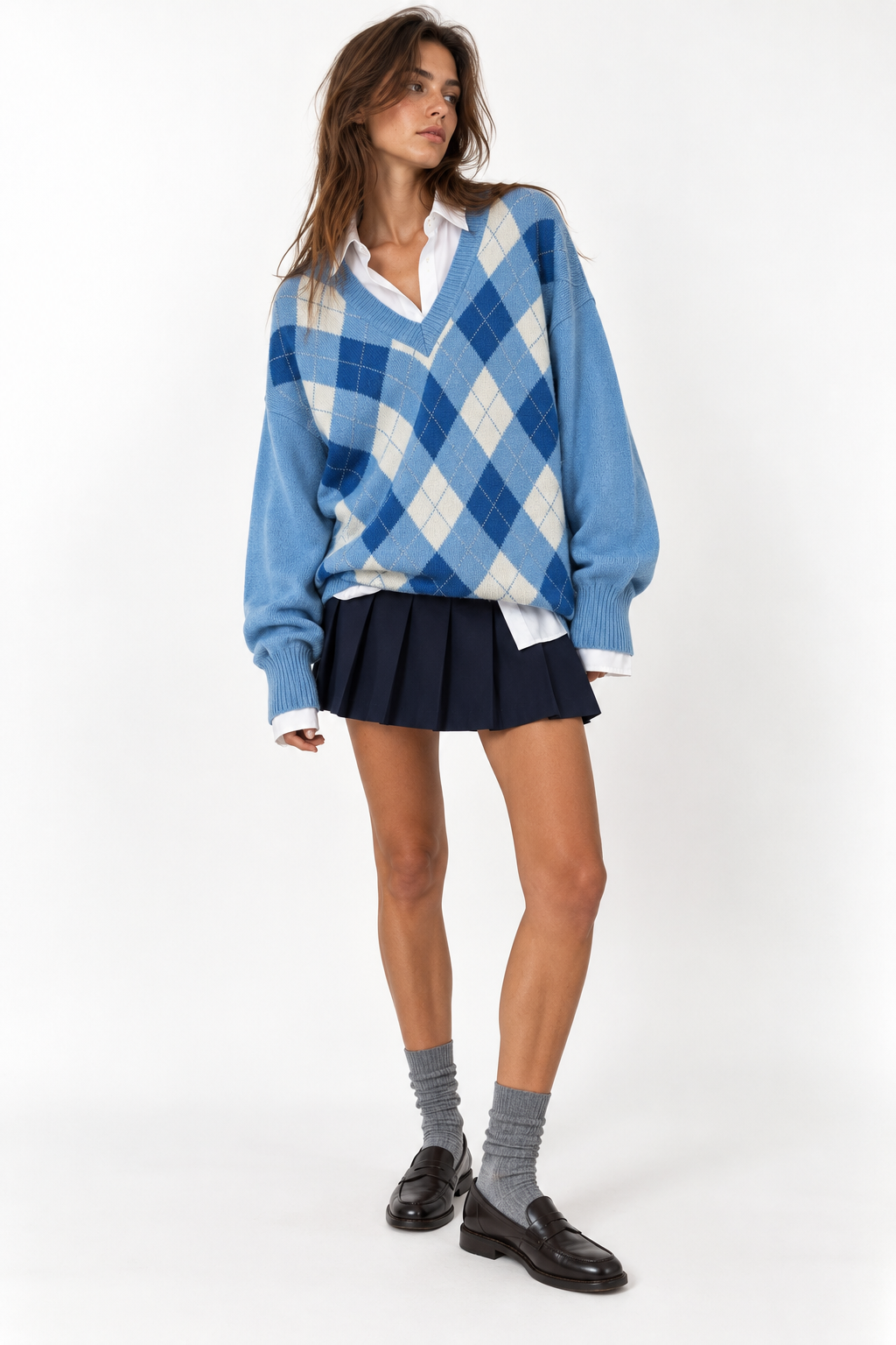 Maglione vintage rombi 90% lana
