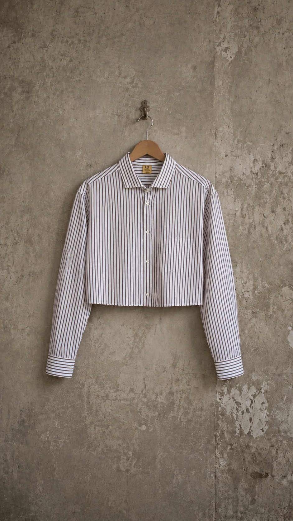 Camicia righe brown ‘Ghost Heart’