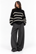 Maglione oversize righe