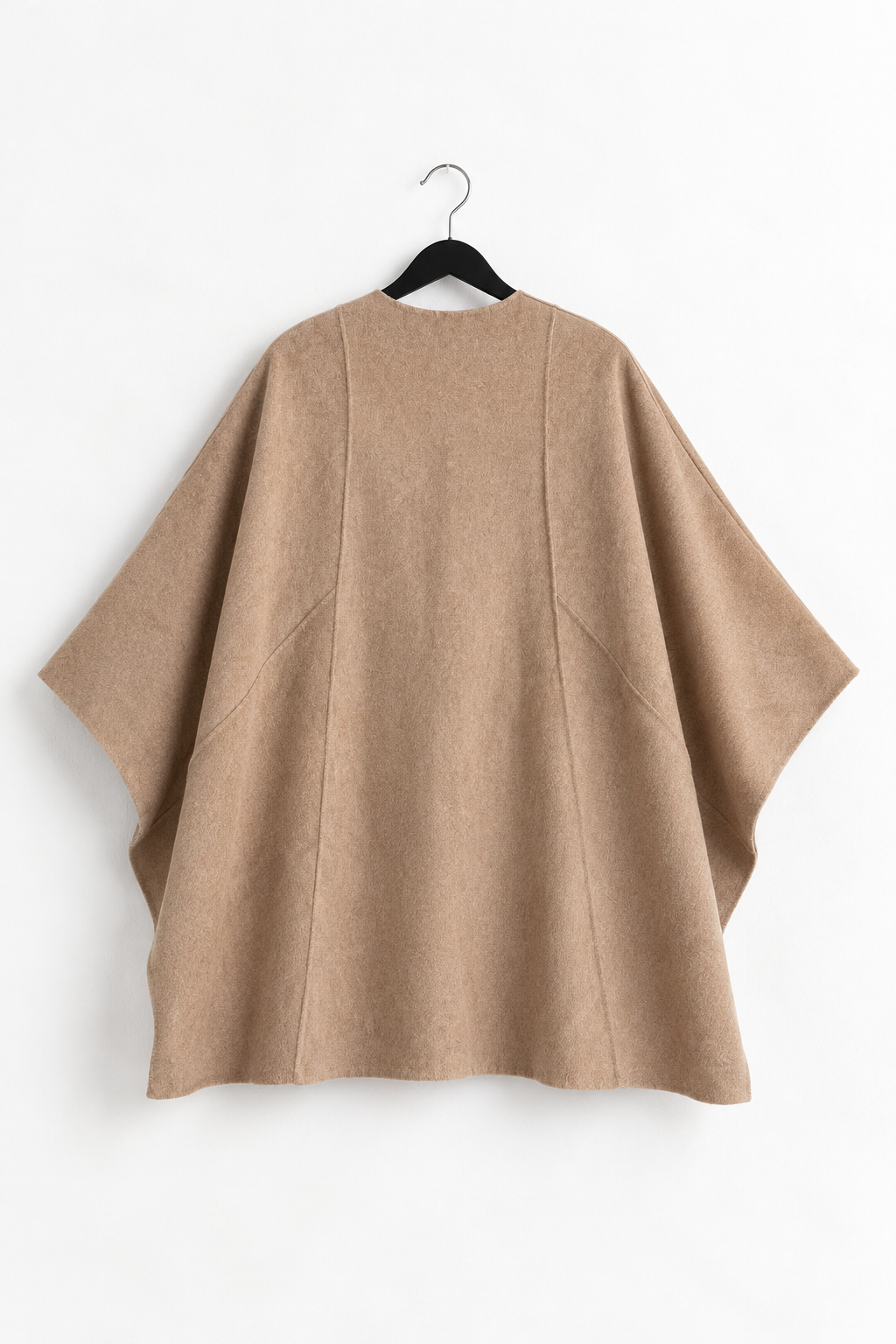 Cappotto mantella cammello lana e viscosa