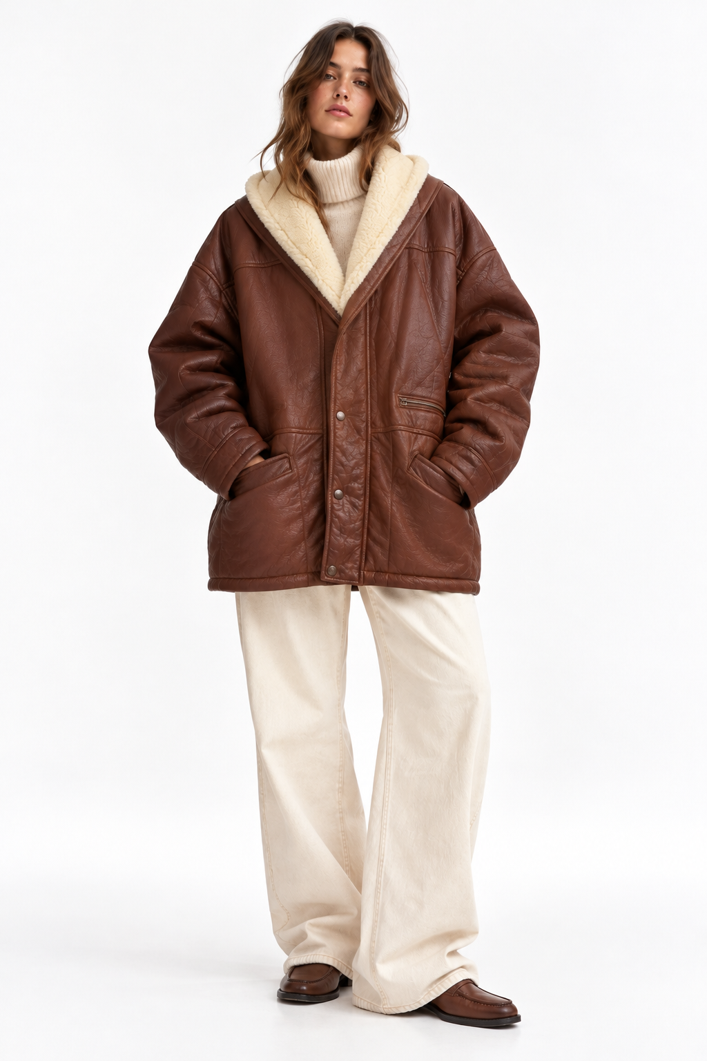 Cappotto montone shearling vintage
