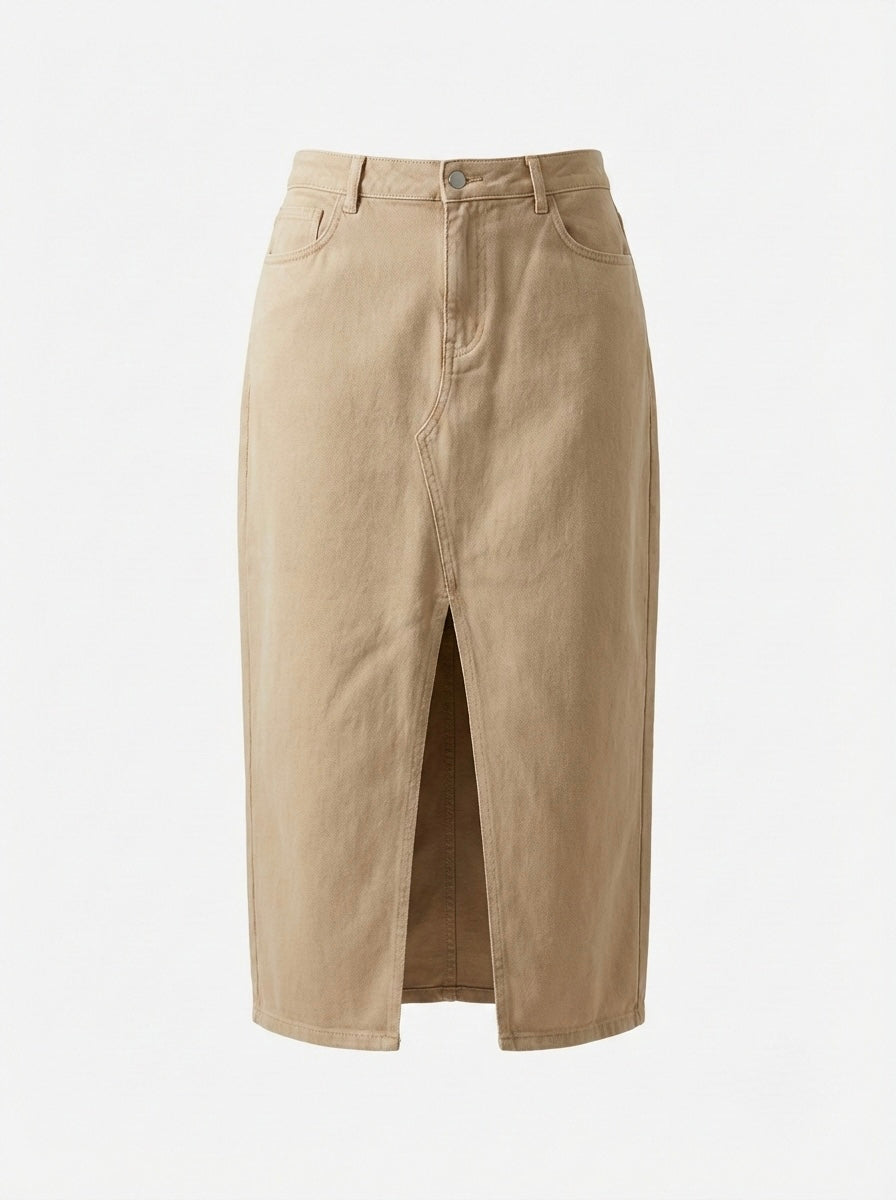 Longuette denim spacco