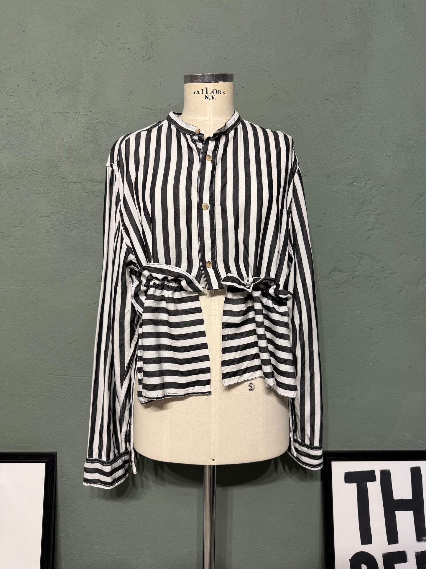 Camicia righe scritta ‘Stai Serena’ tg.L