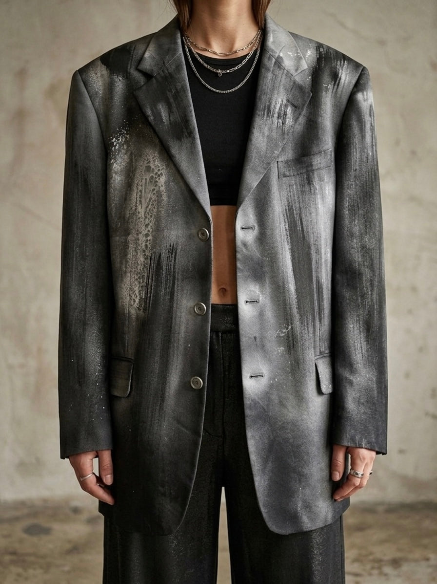 Blazer vintage Valentino silver reworked