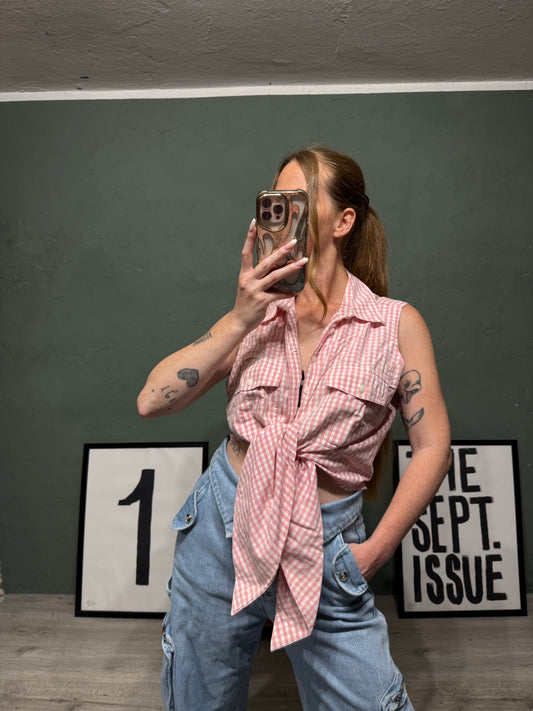 Camicia smanicata Vichy tg.M